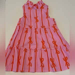 The Oaks Apparel Co Addison Pink Bow Dress EUC size:4T